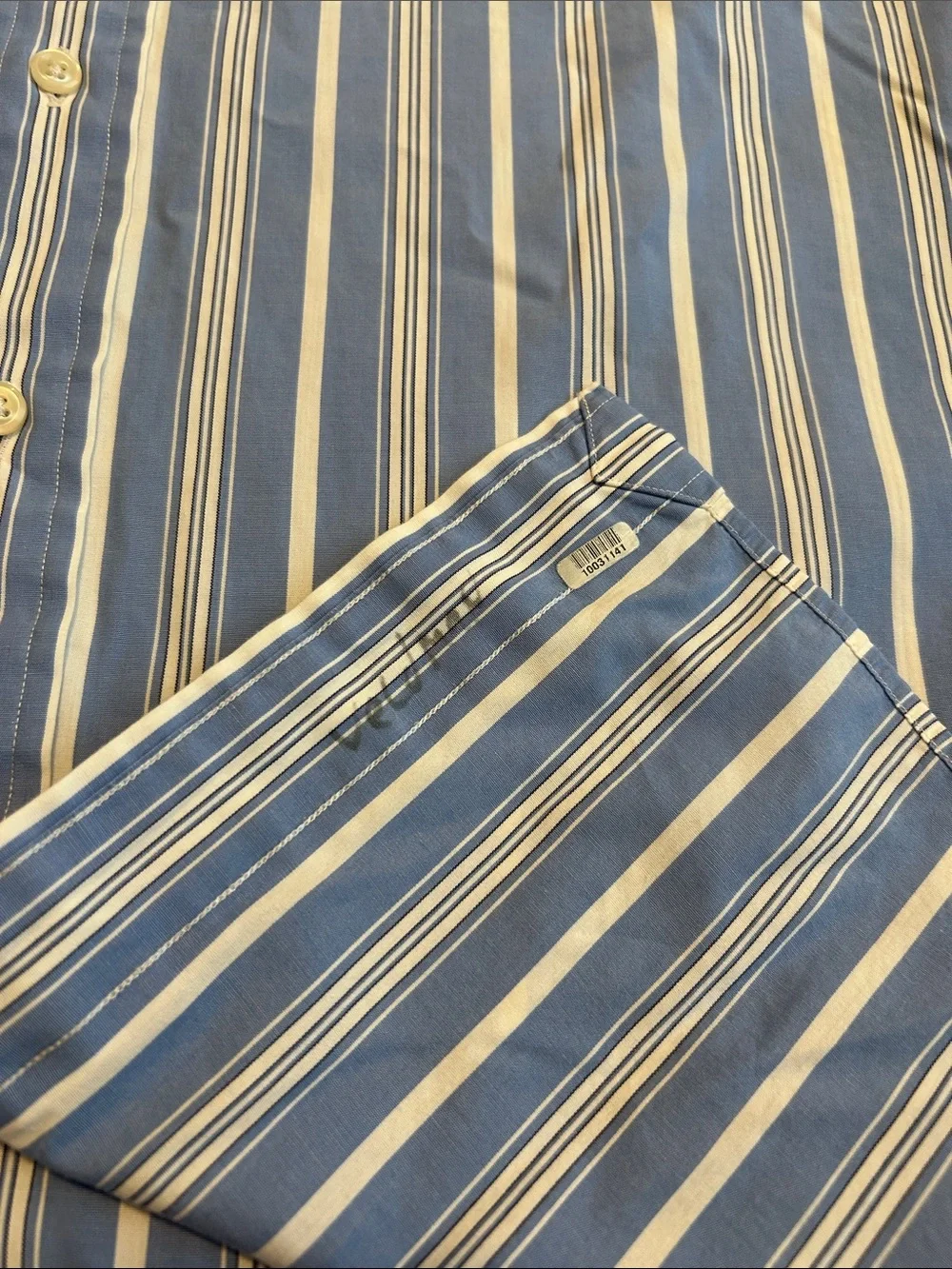 Polo Ralph Lauren Philip 100% Cotton Button Down Shirt 16.5” Neck Blue White